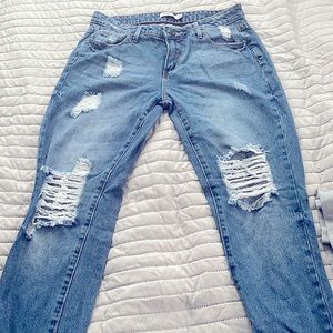 Size 27  blue ripped boyfriend jeans